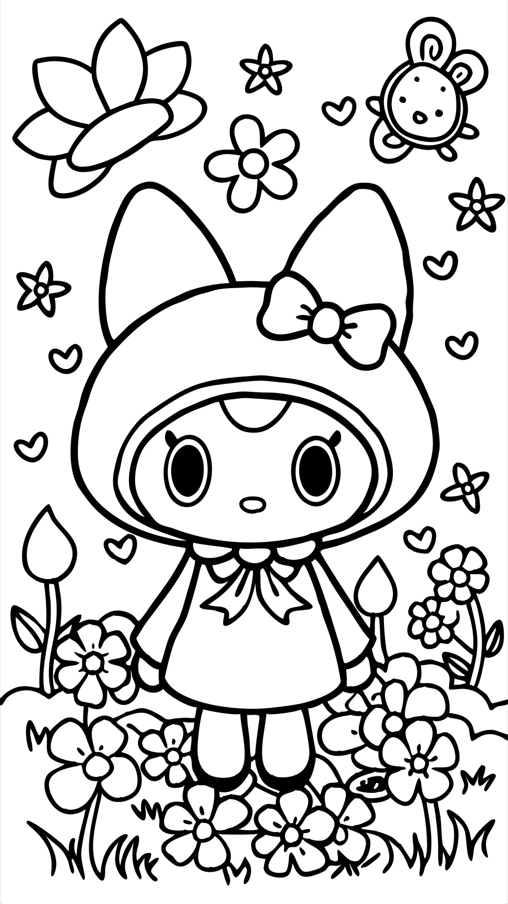 my melody coloring pages